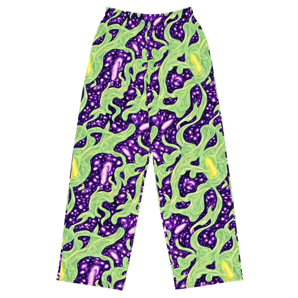 Amethyst Vine on Wide-Leg Pants — Front