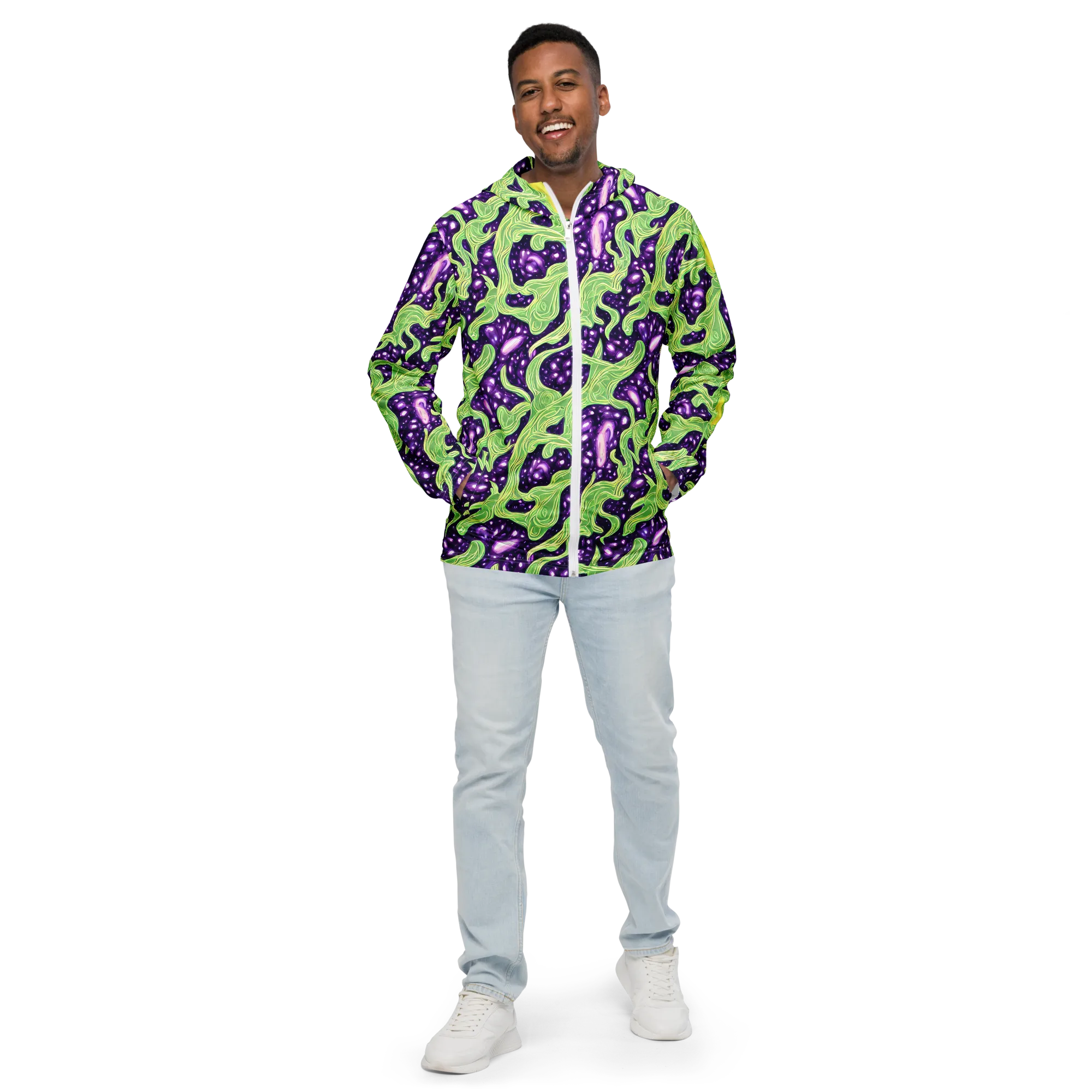Amethyst Vine on Men's Windbreaker — Front