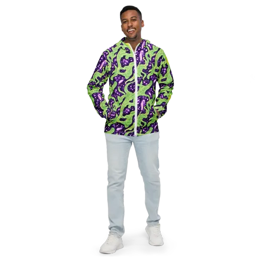 Amethyst Vine on a Men's Windbreaker