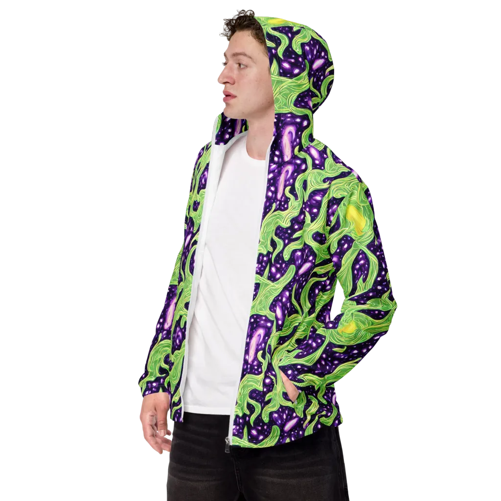 Amethyst Vine on Men's Windbreaker — Left Front