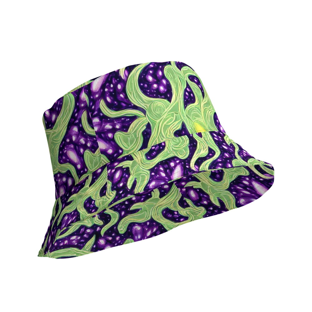 Amethyst Vine on Reversible Bucket Hat — Product details Outside