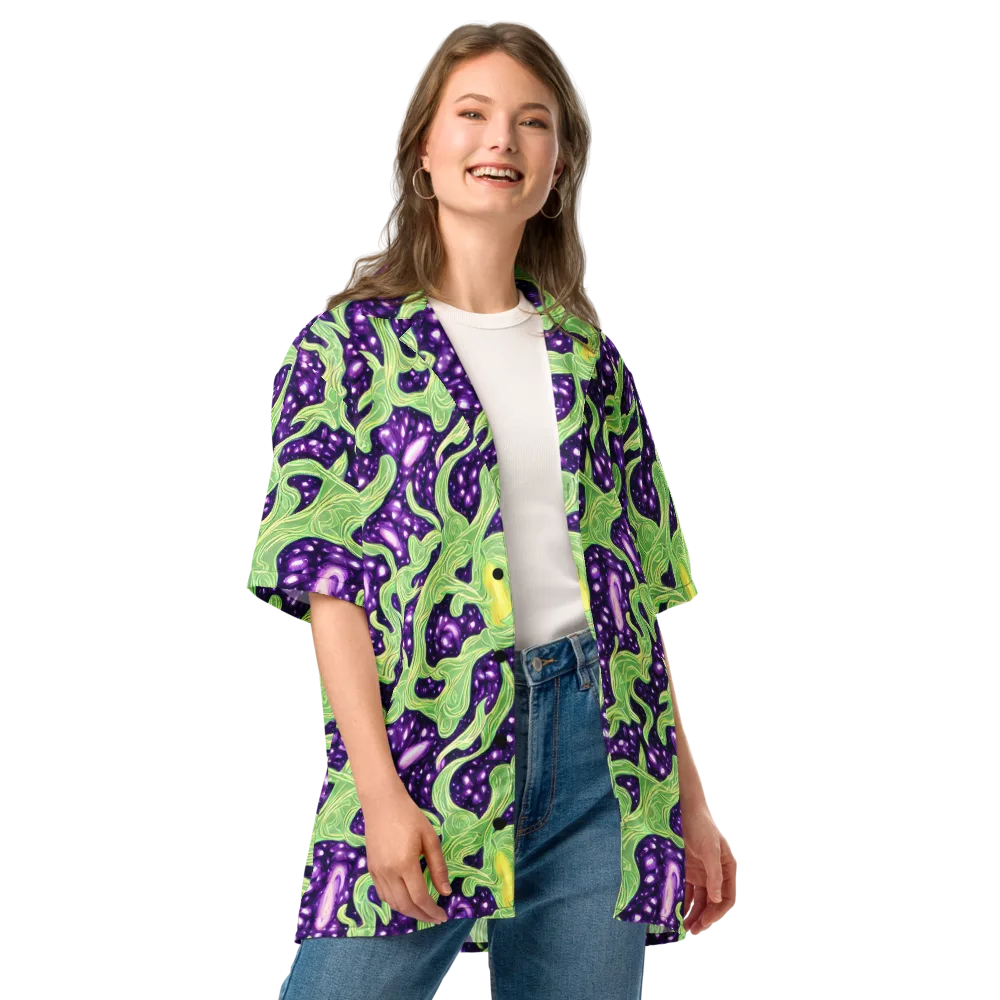 Amethyst Vine on Button Shirt — Front