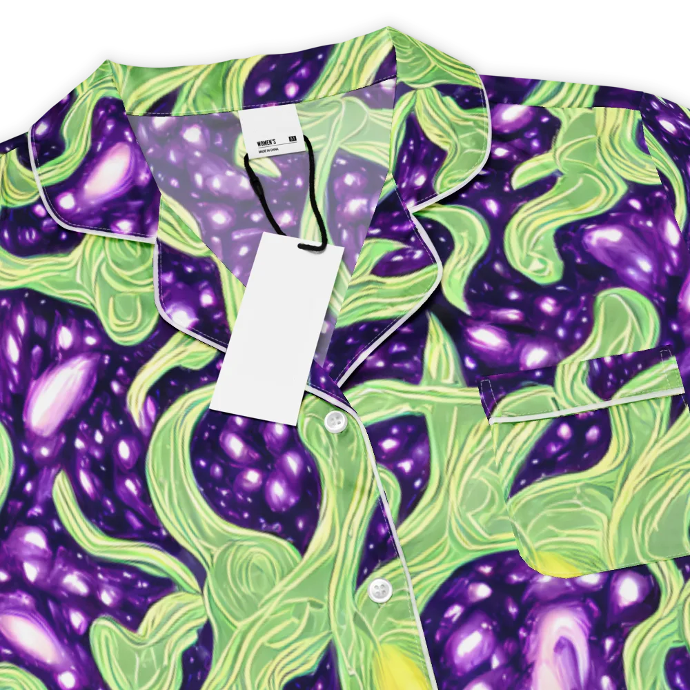 Amethyst Vine on Women's Short Sleeve Pajama Top — Product details