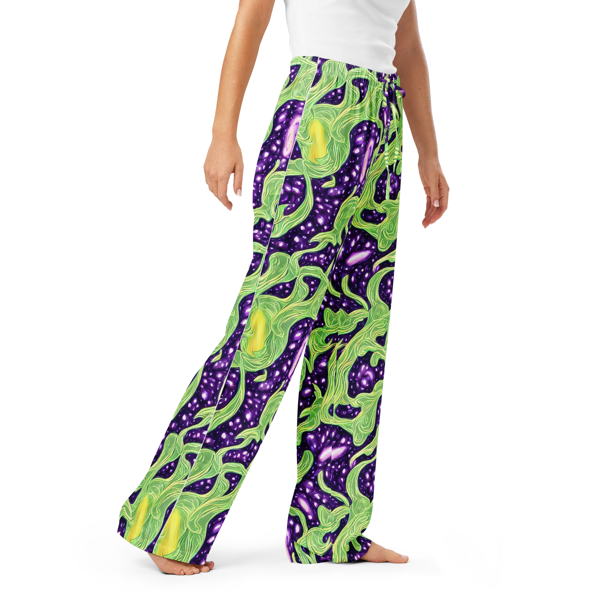 Amethyst Vine on Women's Pajama Pants — Right Front