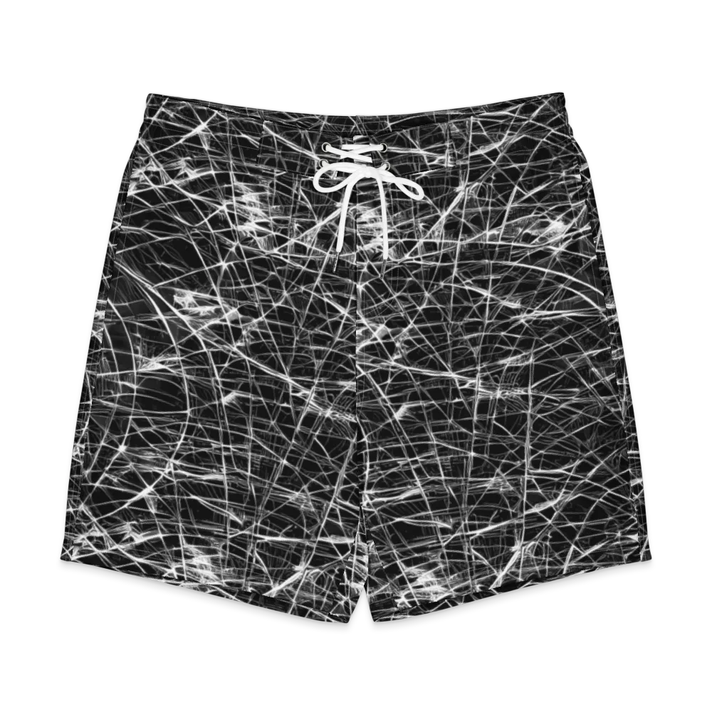 Whitewire Maze on Men's Board Shorts — Front