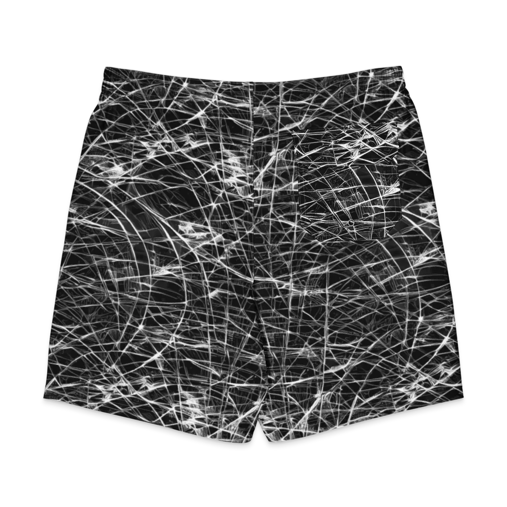 Whitewire Maze on Men's Board Shorts — Back
