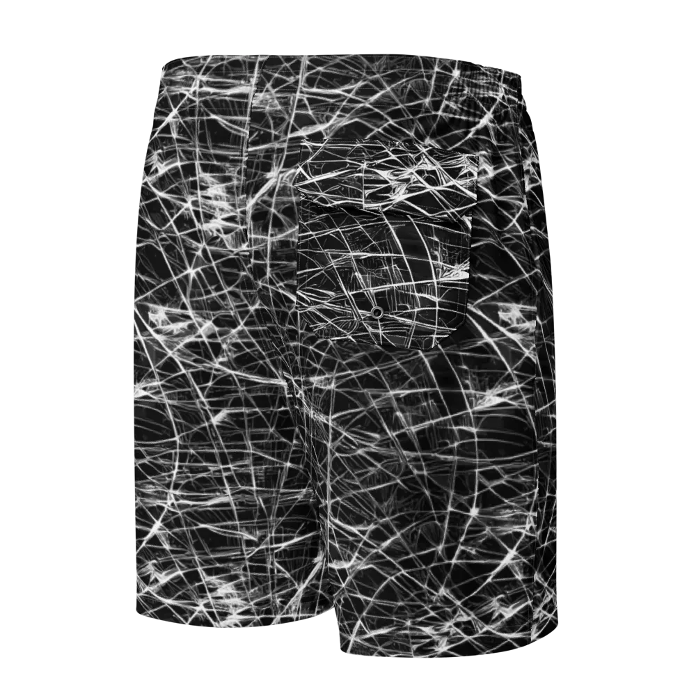 Whitewire Maze on Men's Board Shorts — Back
