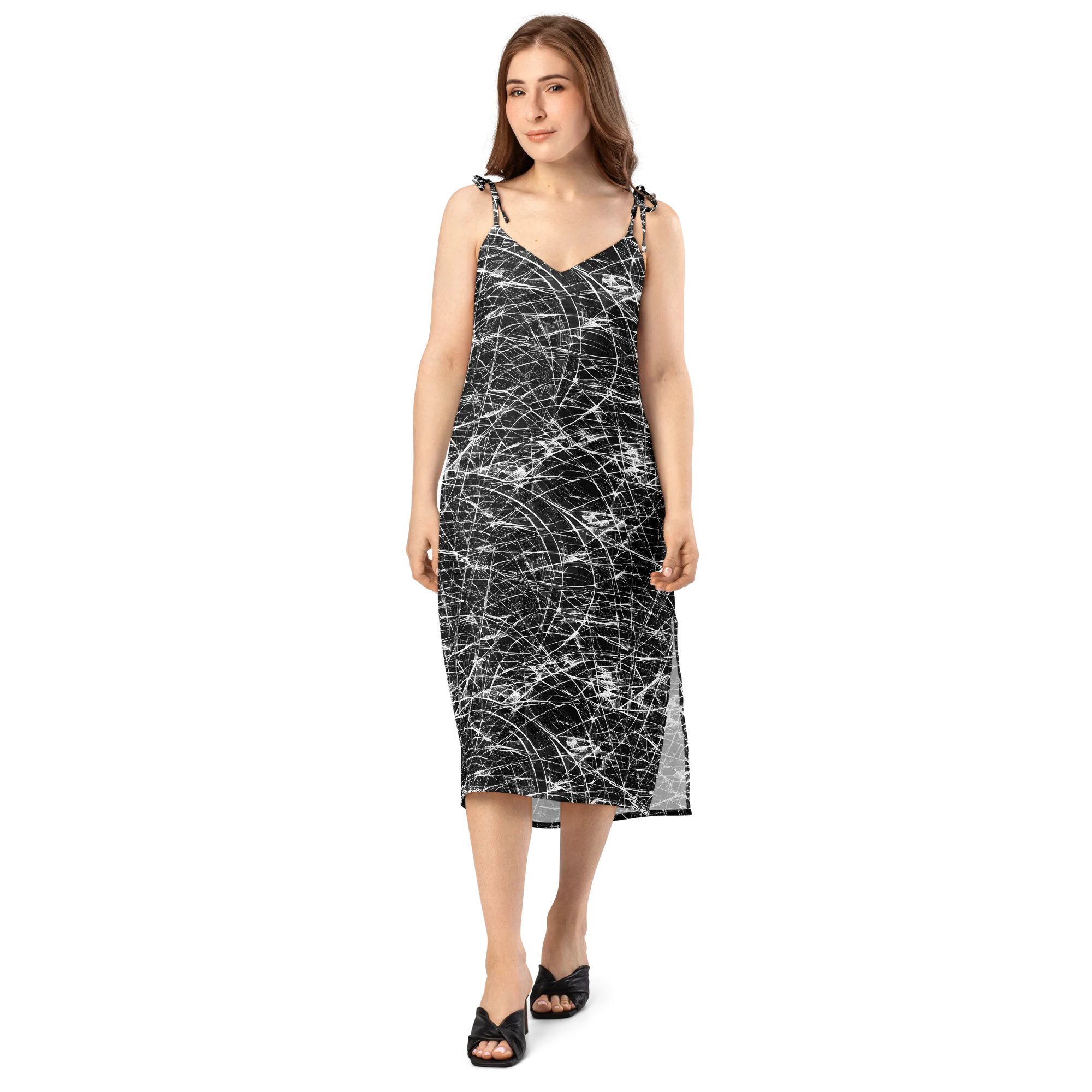 Whitewire Maze on Slip Dress — Front