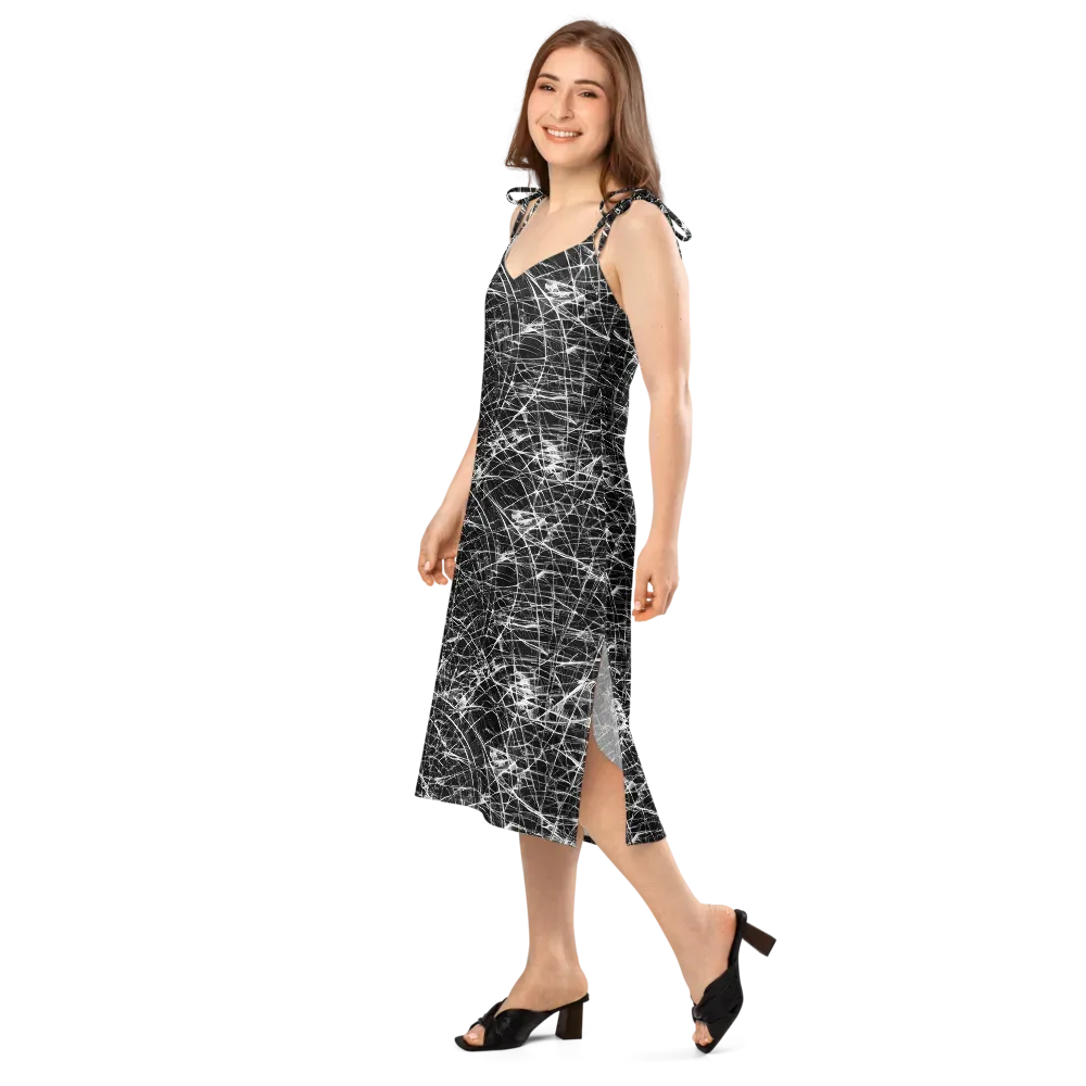 Whitewire Maze on Slip Dress — Left Front