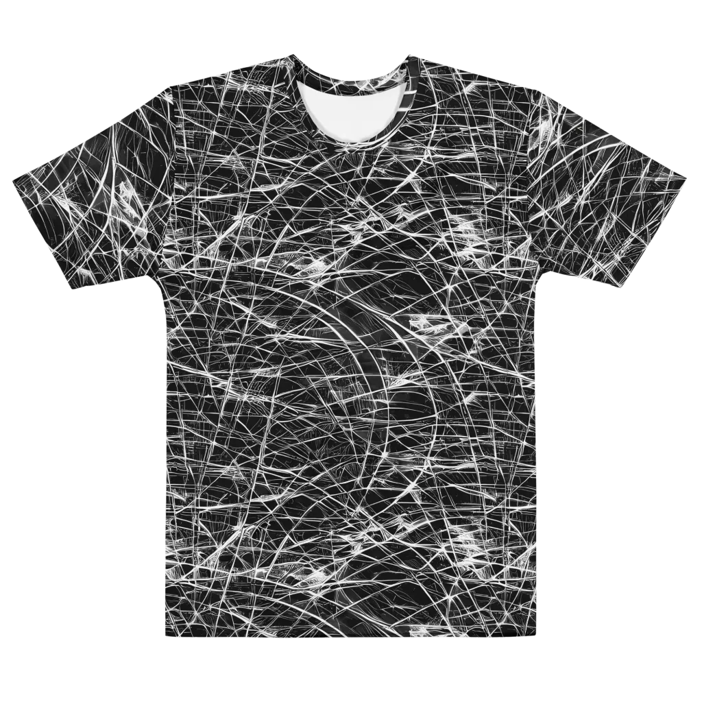 Whitewire Maze on Men's Cotton Crew Neck T-Shirt — Front