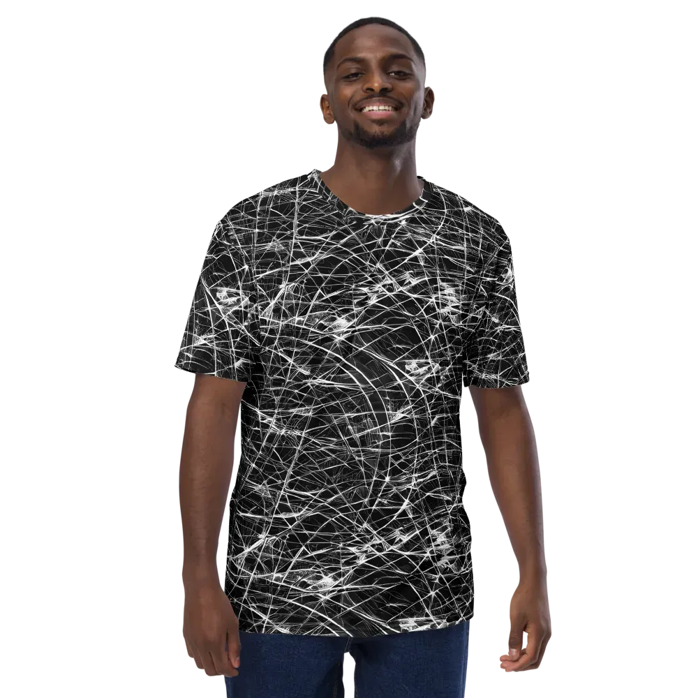 Whitewire Maze on Men's Crew Neck T-Shirt — Front