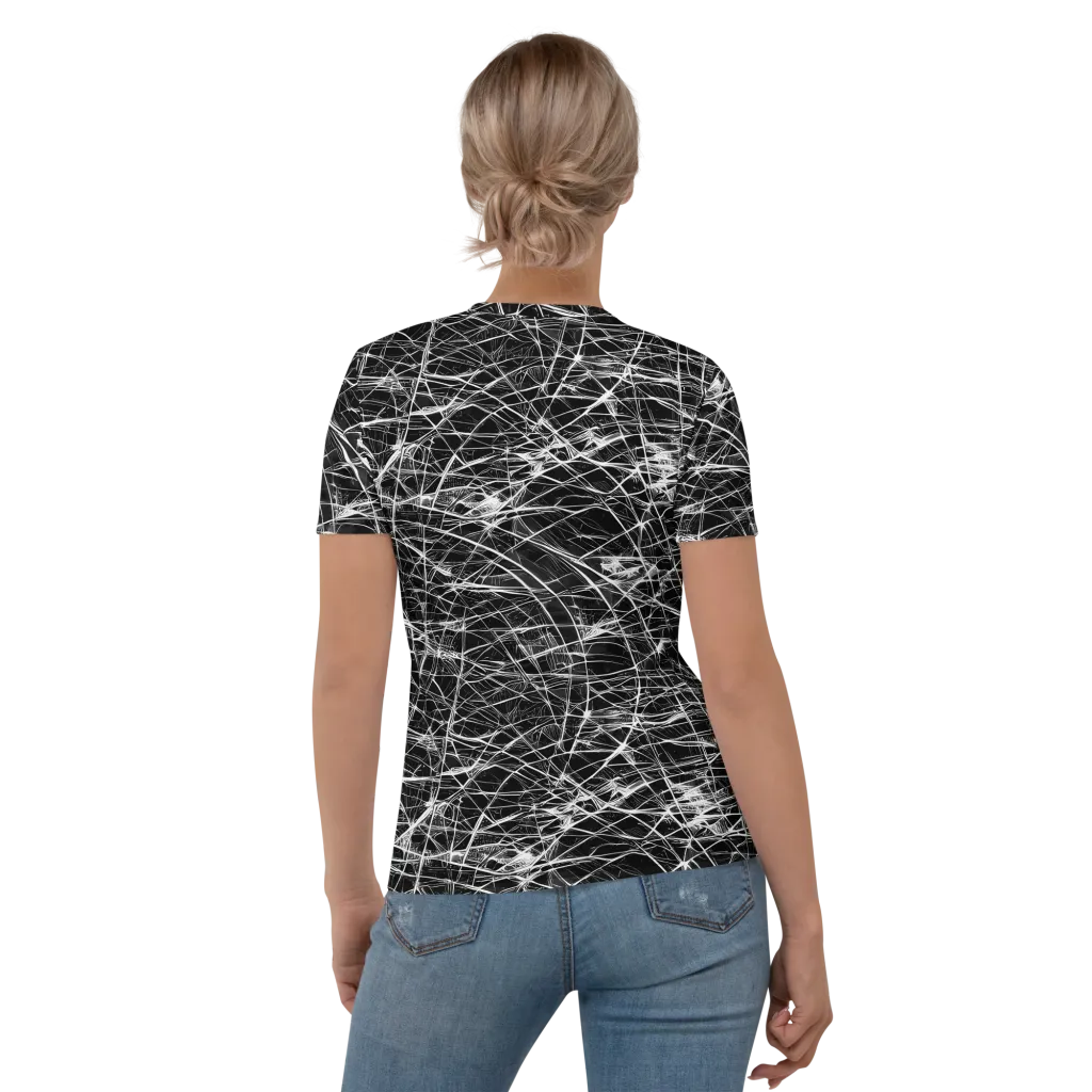 Whitewire Maze on Women's Crew Neck T-Shirt — Back