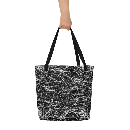 Whitewire Maze on a Large Tote Bag W/ Pocket
