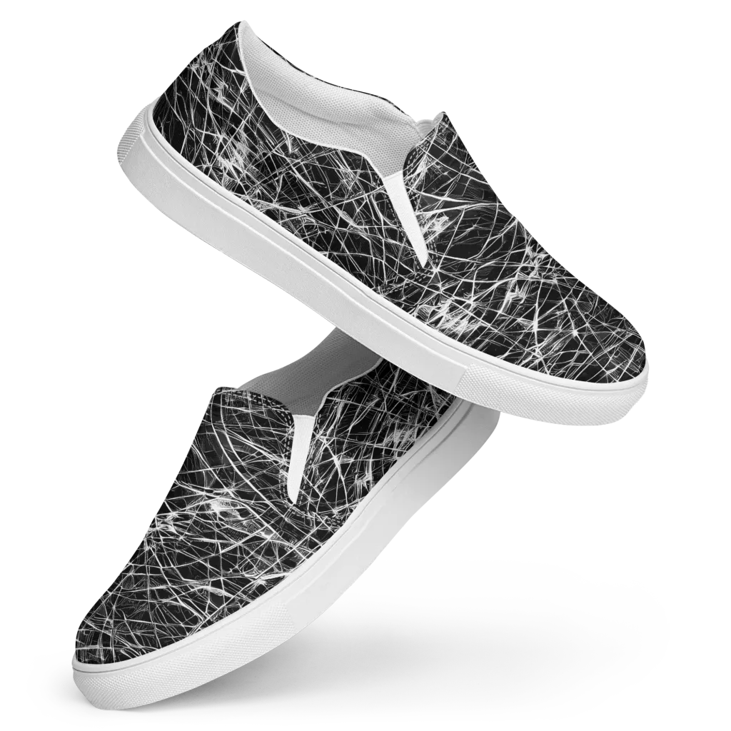 Whitewire Maze on Women's Slip-On Canvas Shoes — Front