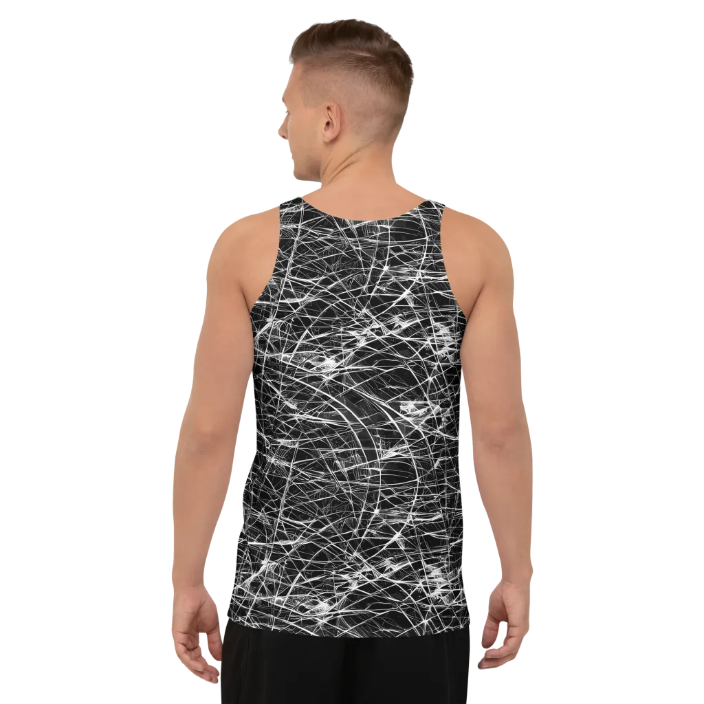 Whitewire Maze on Men's Tank Top — Back