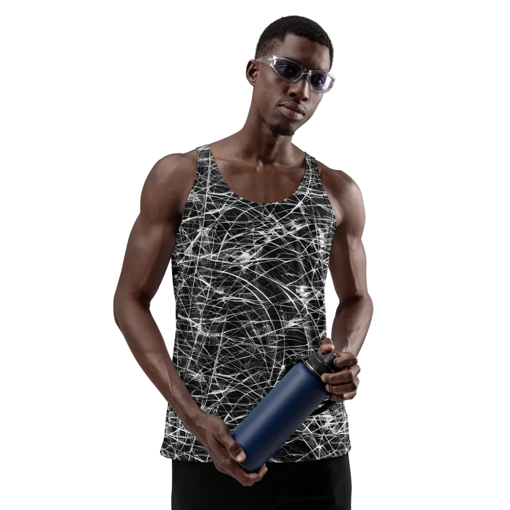 Whitewire Maze on Men's Tank Top — Front