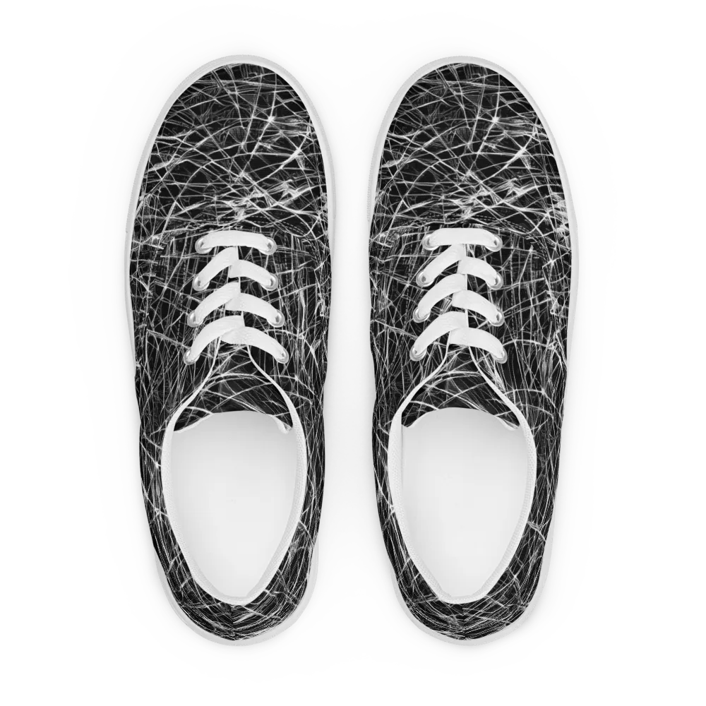 Whitewire Maze on Men's Lace-Up Canvas Shoes — Front