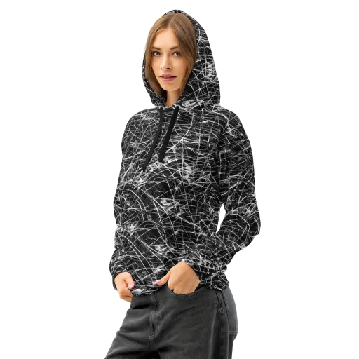 Whitewire Maze on a Cotton Hoodie
