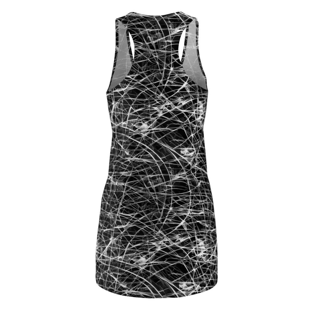 Whitewire Maze on Racerback Dress — Back