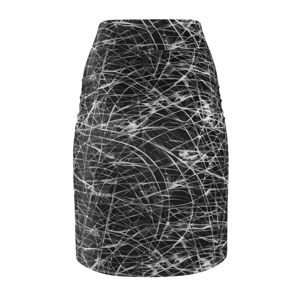 Whitewire Maze on Pencil Skirt — Back