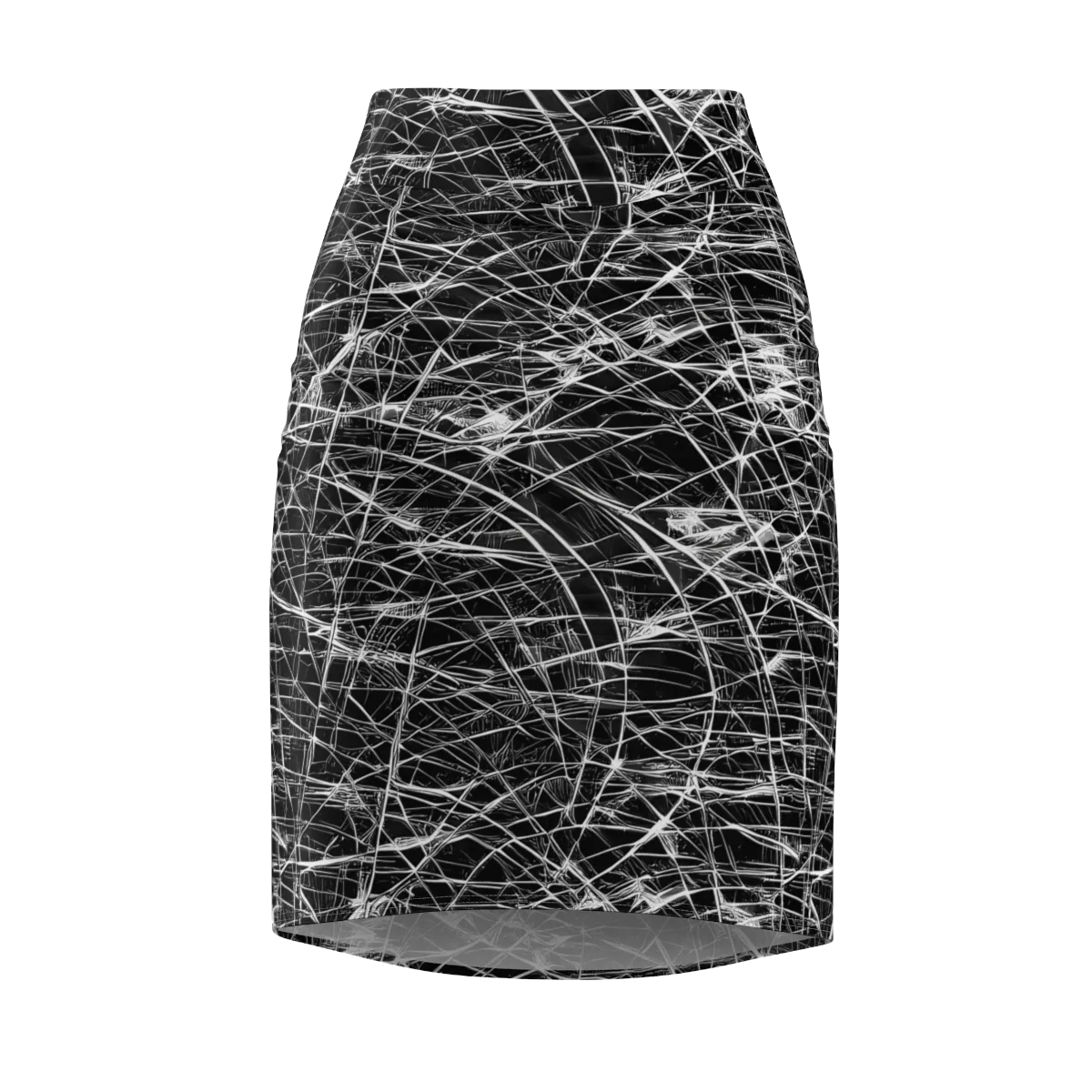 Whitewire Maze on Pencil Skirt — Front