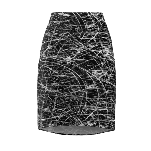 Whitewire Maze on a Pencil Skirt