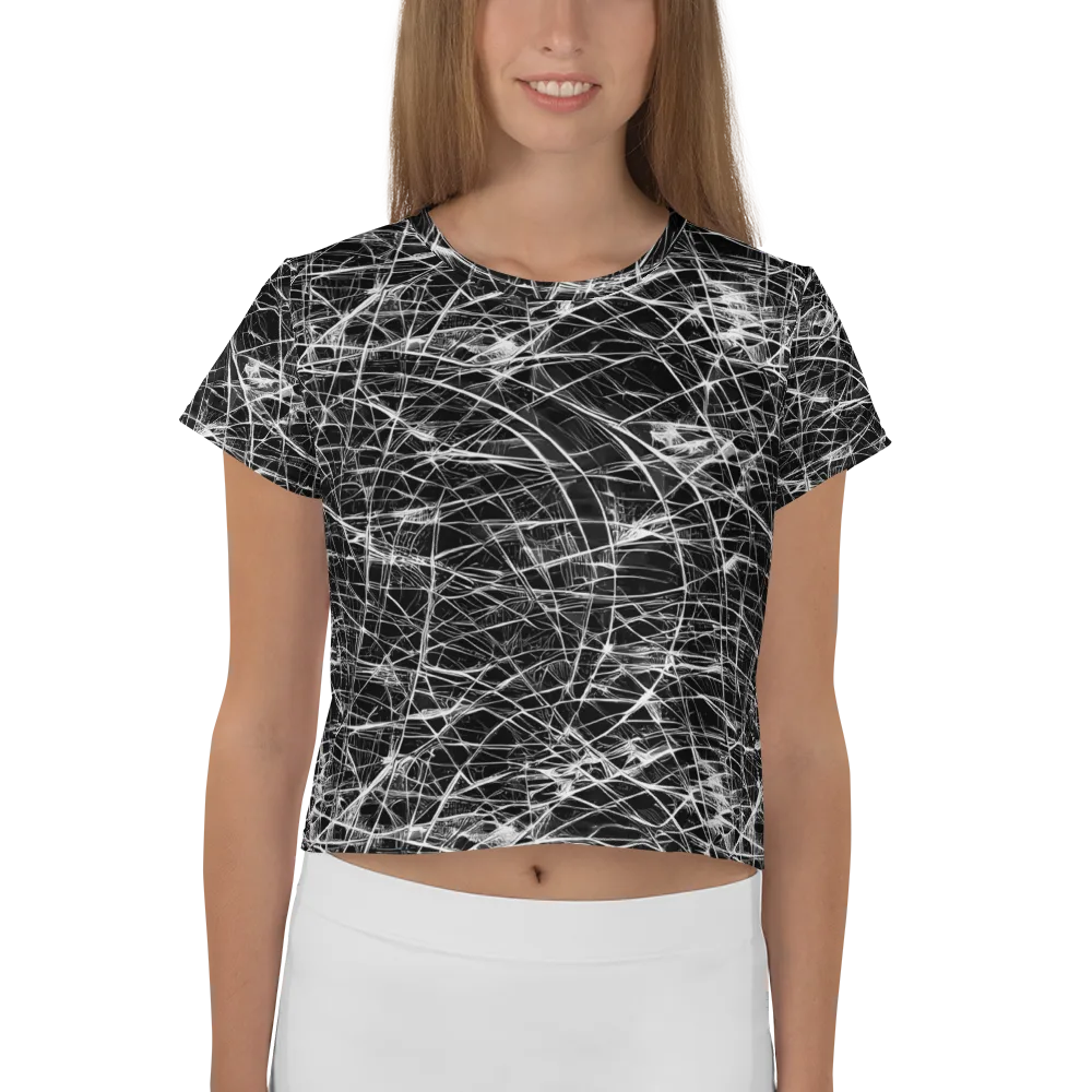 Whitewire Maze on Crop Tee — Front