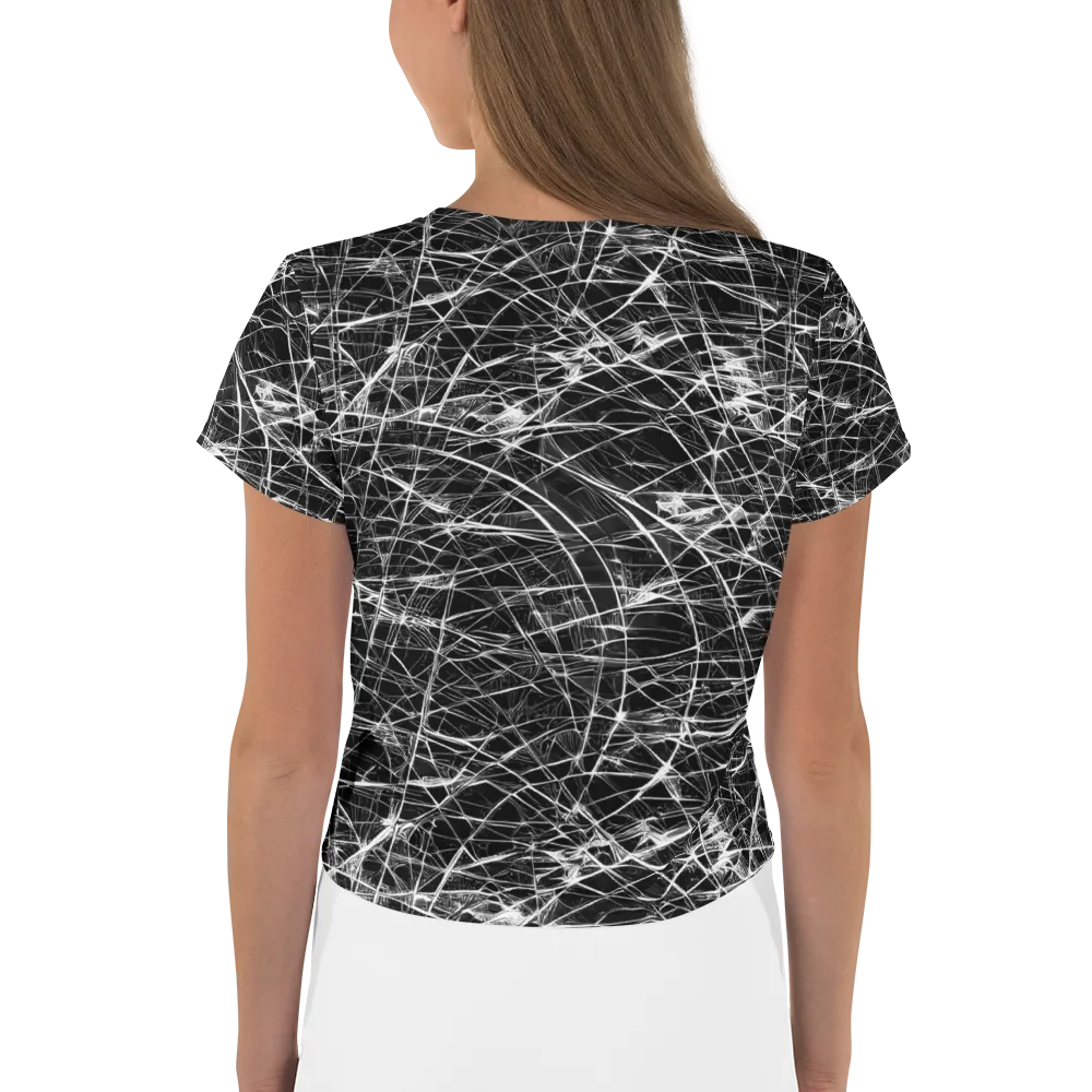 Whitewire Maze on Crop Tee — Back