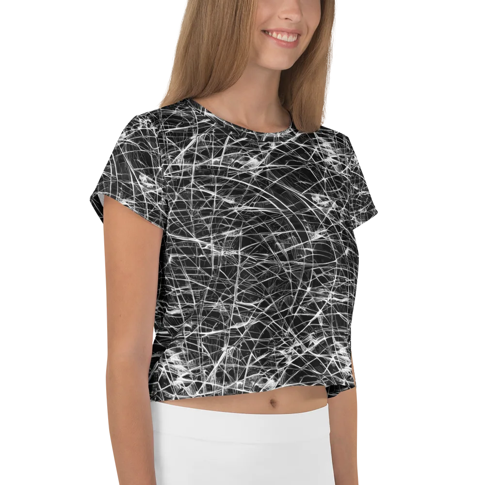 Whitewire Maze on Crop Tee — Right