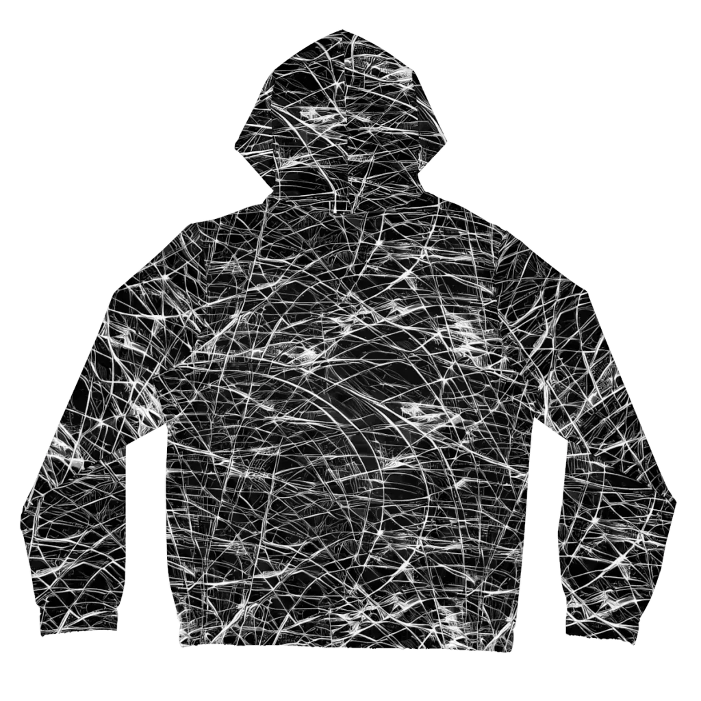Whitewire Maze on Women's Full-Zip Hoodie — Back