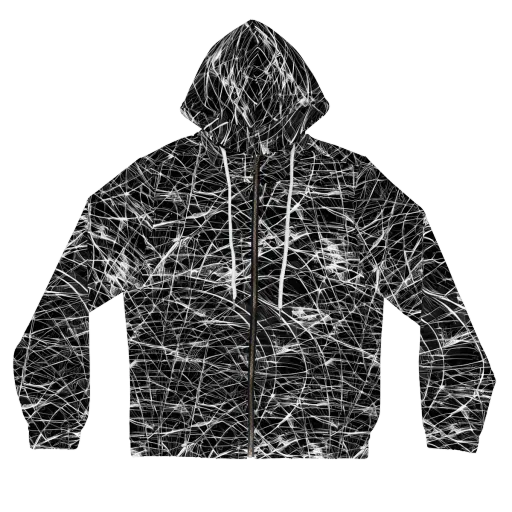 Whitewire Maze on a Women's Full-Zip Hoodie