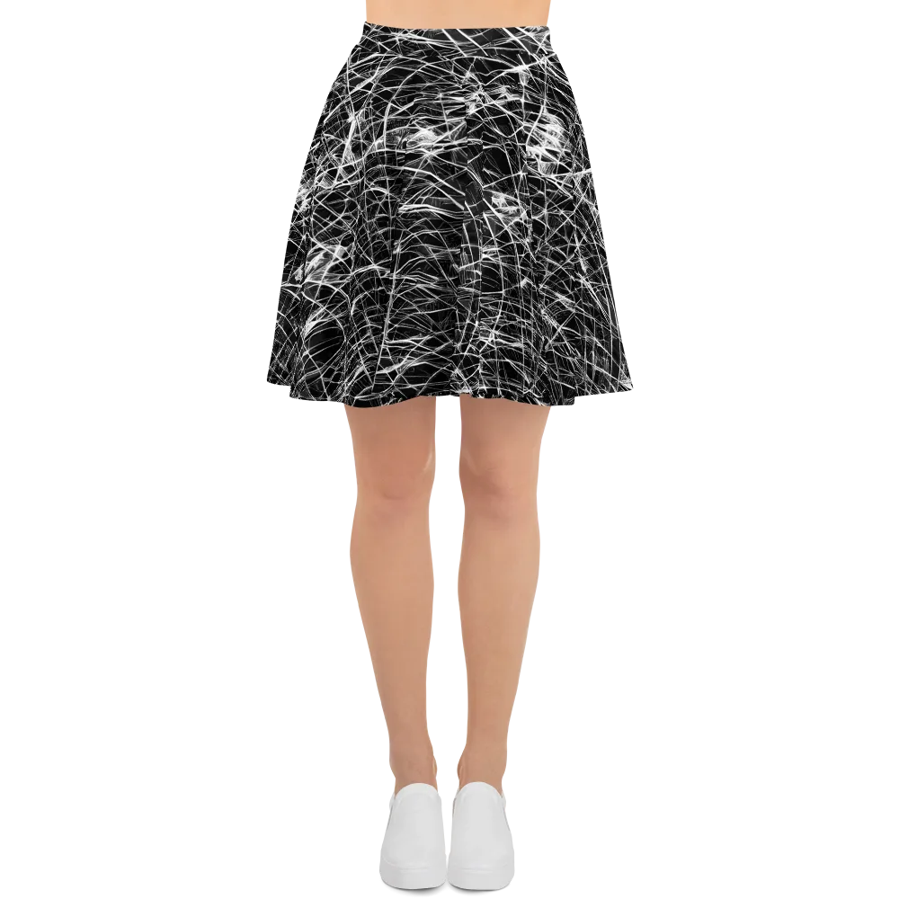 Whitewire Maze on Skater Skirt — Front