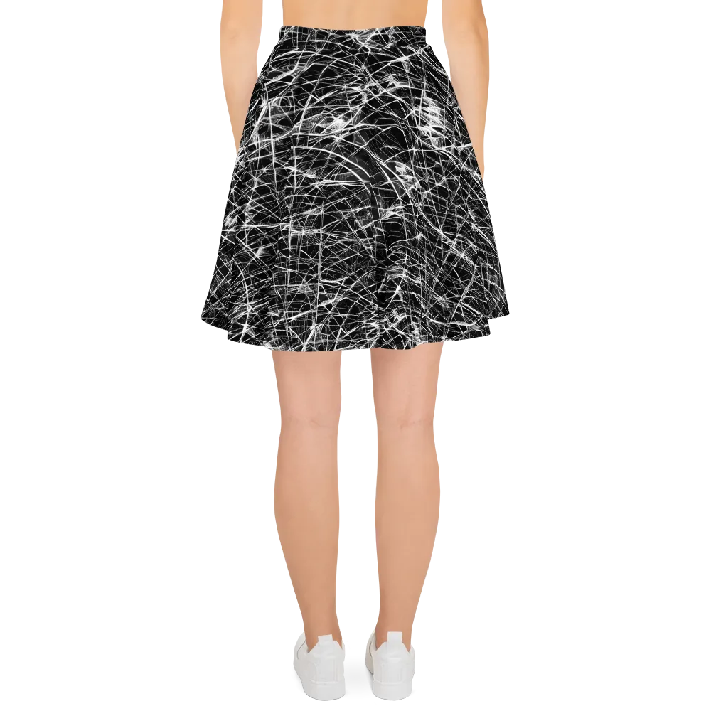 Whitewire Maze on Skater Skirt — Back