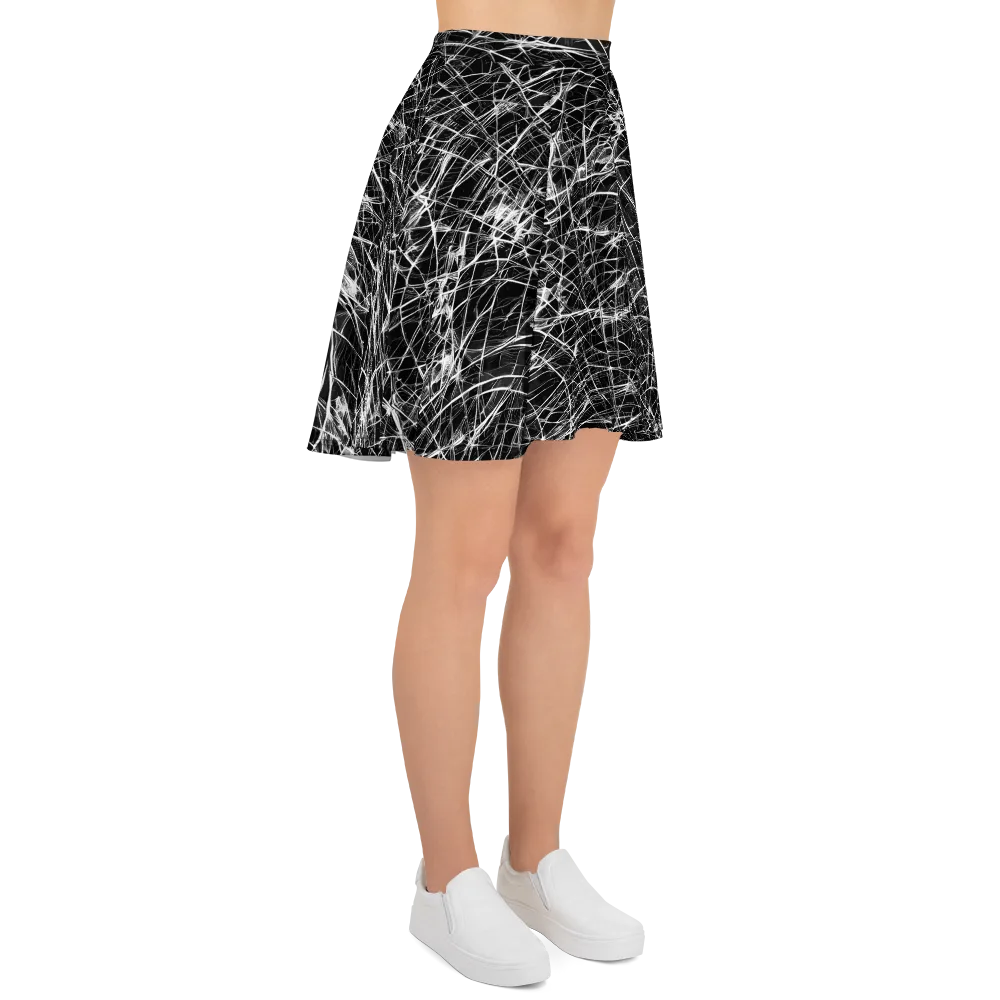 Whitewire Maze on Skater Skirt — Right