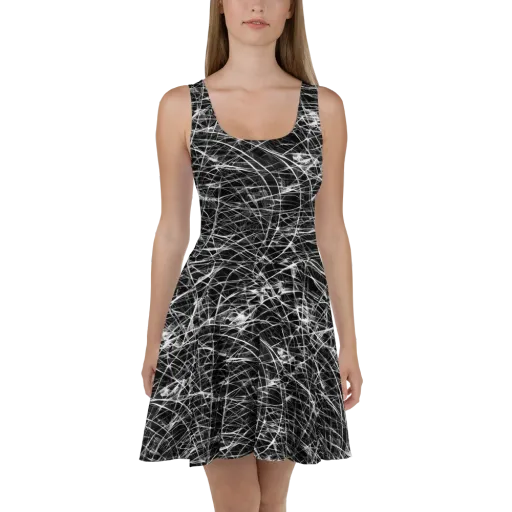 Whitewire Maze on a Skater Dress