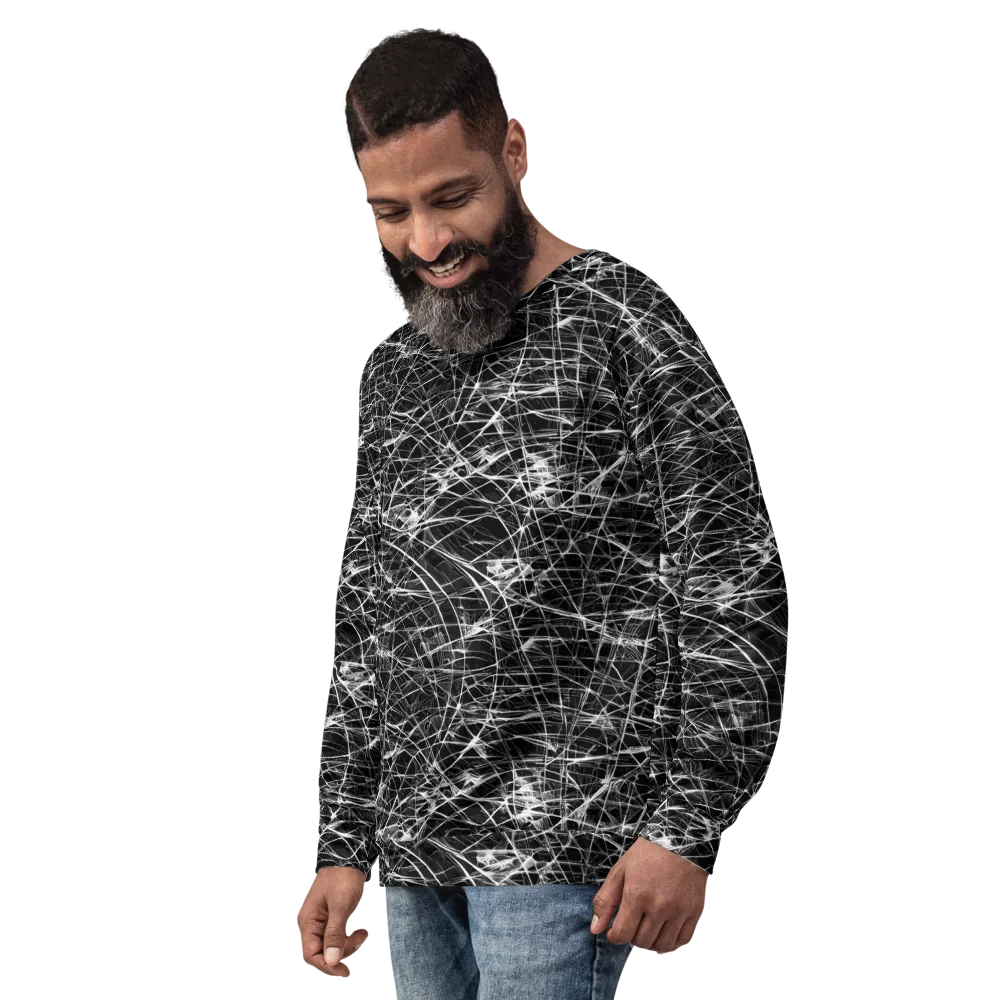 Whitewire Maze on Sweatshirt — Left Front