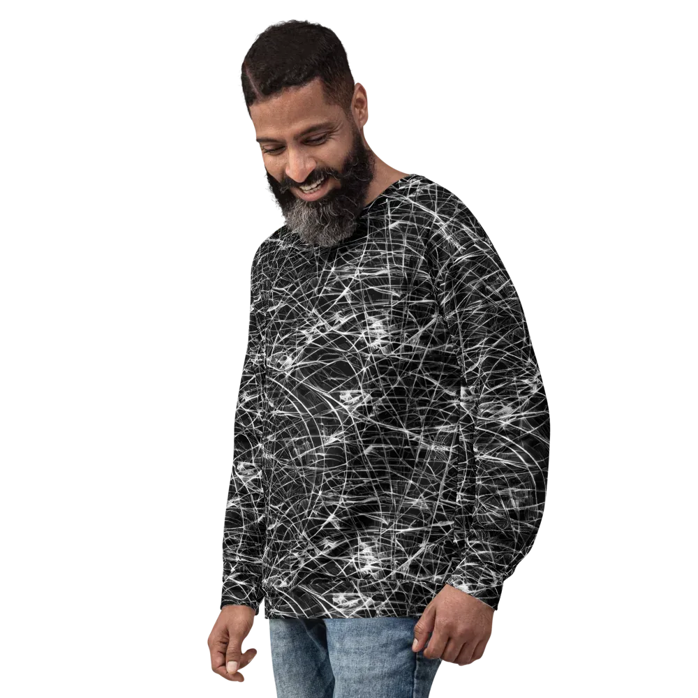Whitewire Maze on Sweatshirt — Left Front