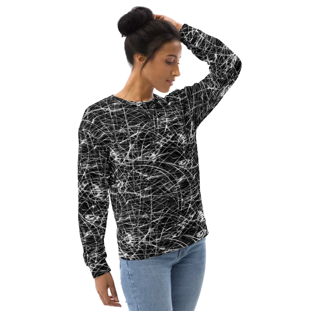 Whitewire Maze on Sweatshirt — Right Front