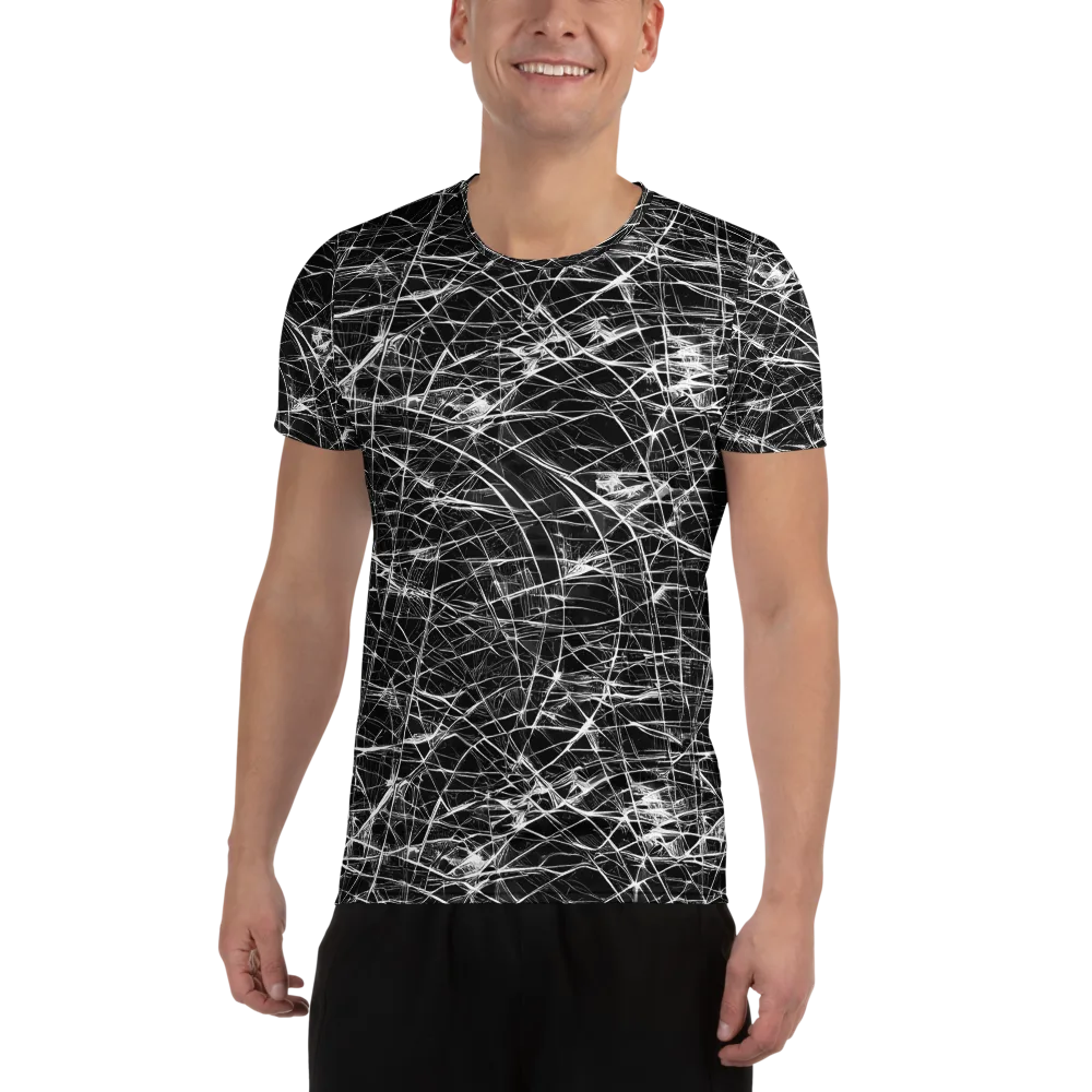 Whitewire Maze on Men's Athletic T-Shirt — Front