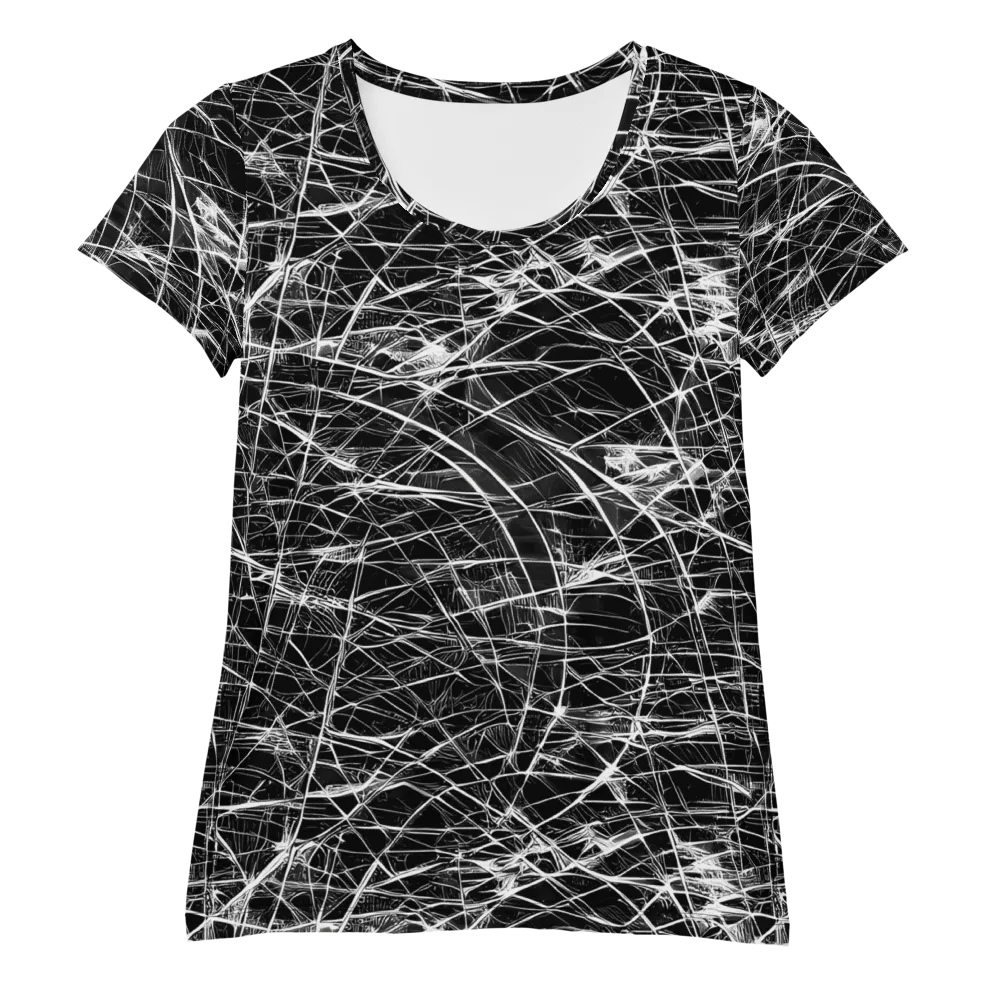 Whitewire Maze on Women's Athletic T-Shirt — Front