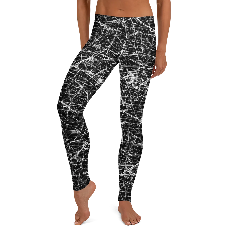 Whitewire Maze on Leggings — Front