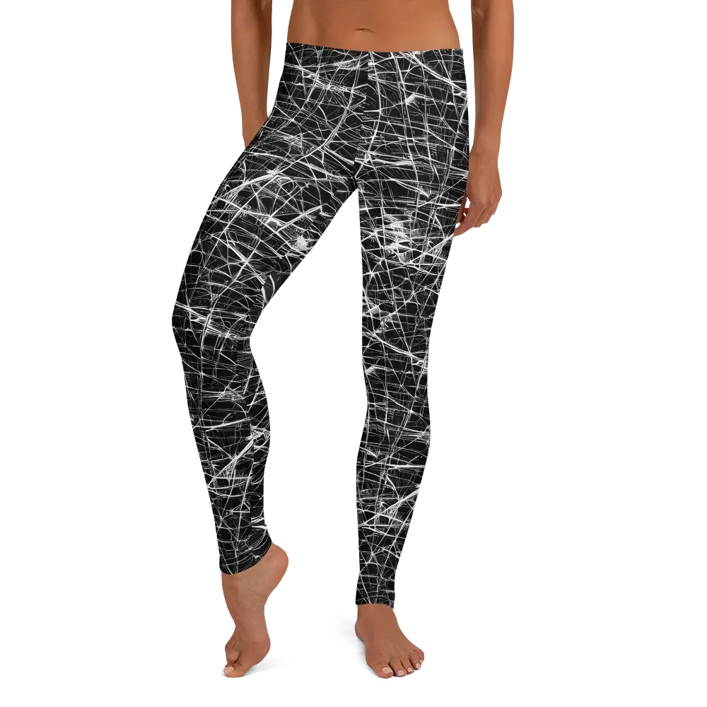 Whitewire Maze on Leggings — Front