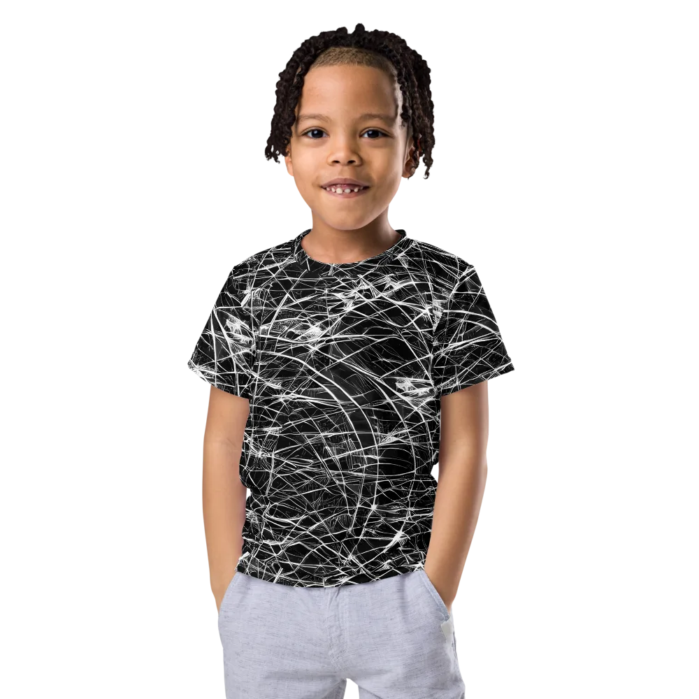 Whitewire Maze on Kids Crew Neck T-Shirt — Front
