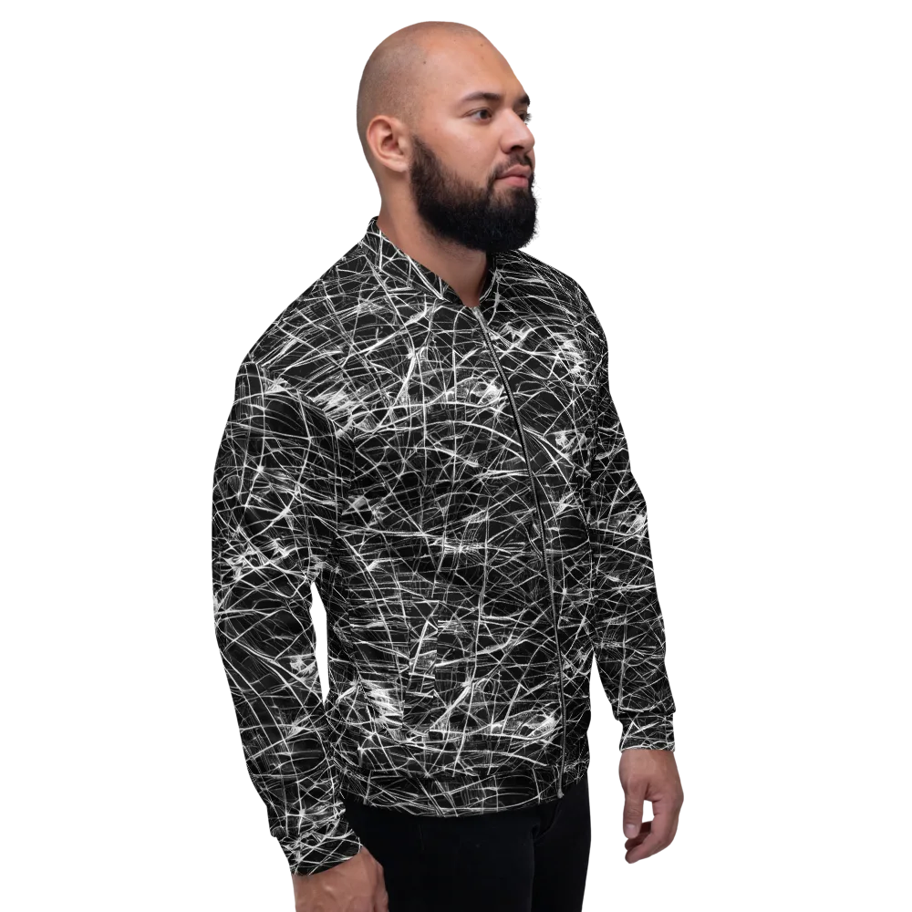 Whitewire Maze on Bomber Jacket — Right