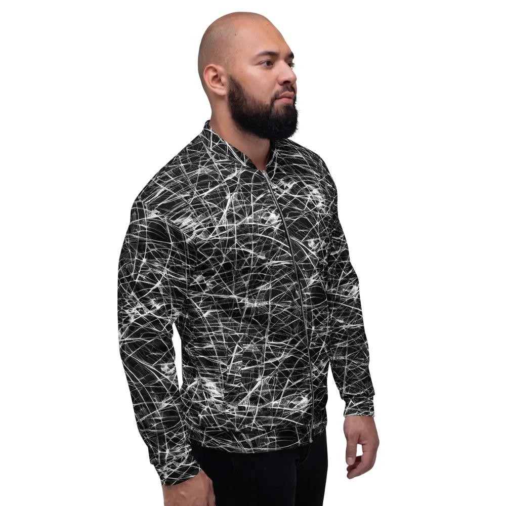 Whitewire Maze on Bomber Jacket — Right