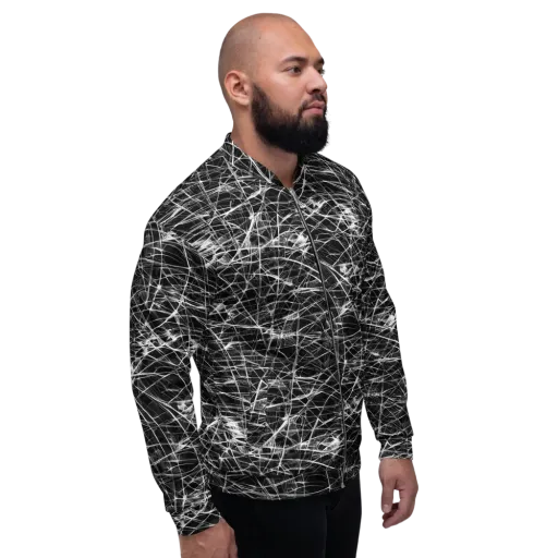 Whitewire Maze on a Bomber Jacket