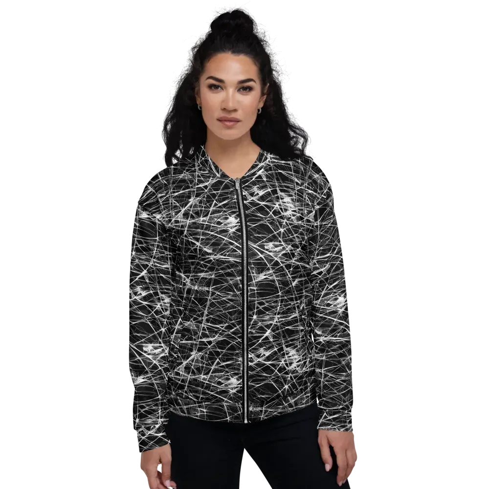 Whitewire Maze on Bomber Jacket — Front