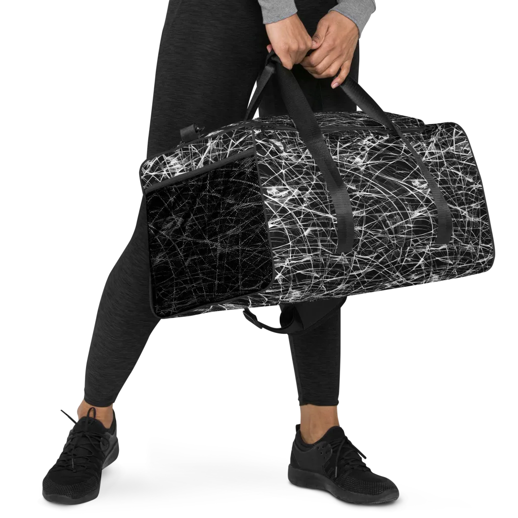 Whitewire Maze on Duffle Bag — Right Front