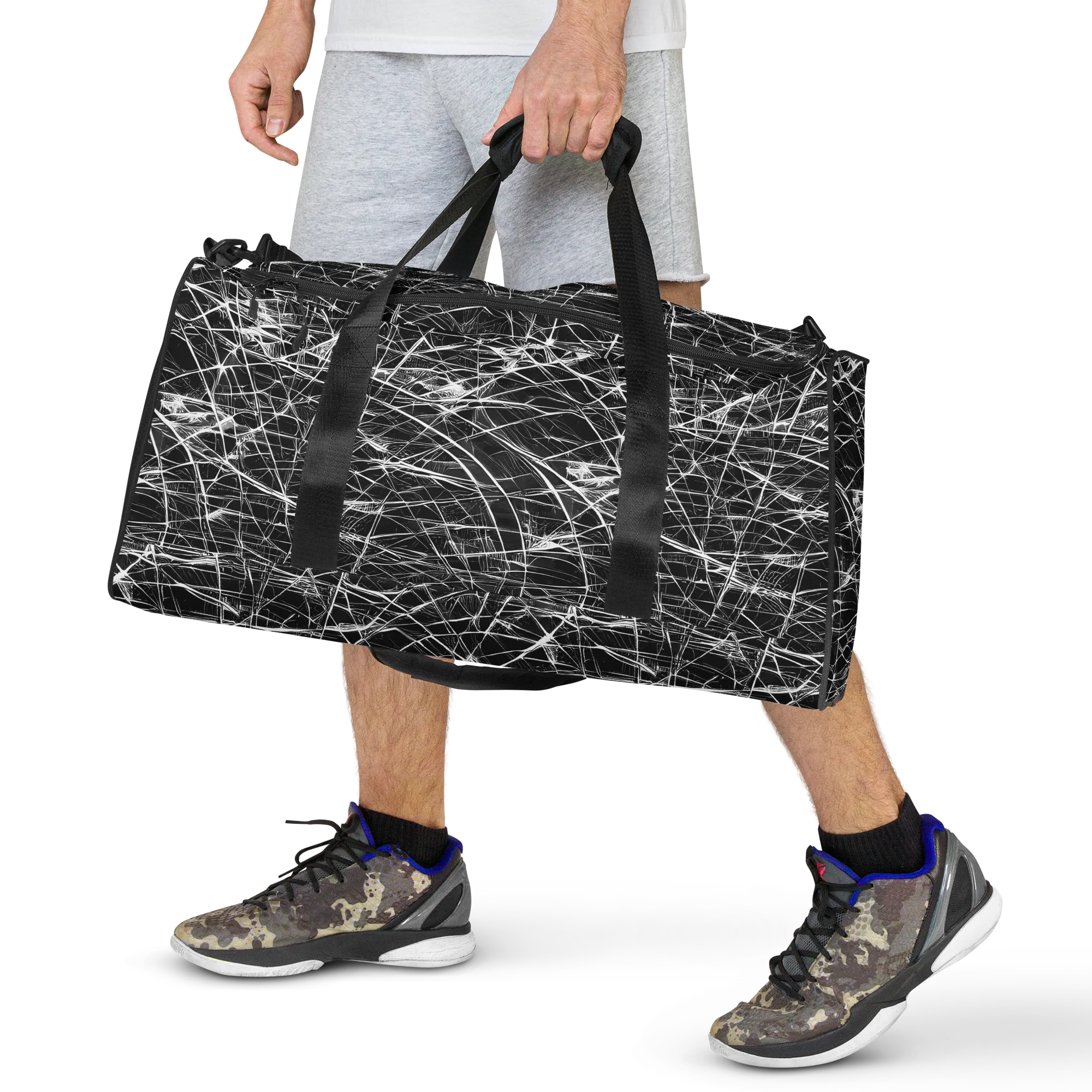 Whitewire Maze on Duffle Bag — Front