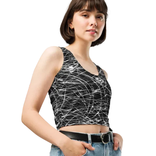 Whitewire Maze on a Crop Top
